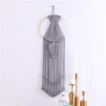 Leaf Macrame Wall Hanging Tapestry Cotton Woven Leaves Tassel Tapestries Door Porch Room Decorations Dorm Gifts - Image 2