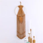 Leaf Macrame Wall Hanging Tapestry Cotton Woven Leaves Tassel Tapestries Door Porch Room Decorations Dorm Gifts - Image 5