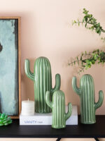 Nordic Style Creative Ceramic Cactus Ornaments Living Room Desktop Decorative Simulation Green Plant Figurine Home Decoration - Image 7