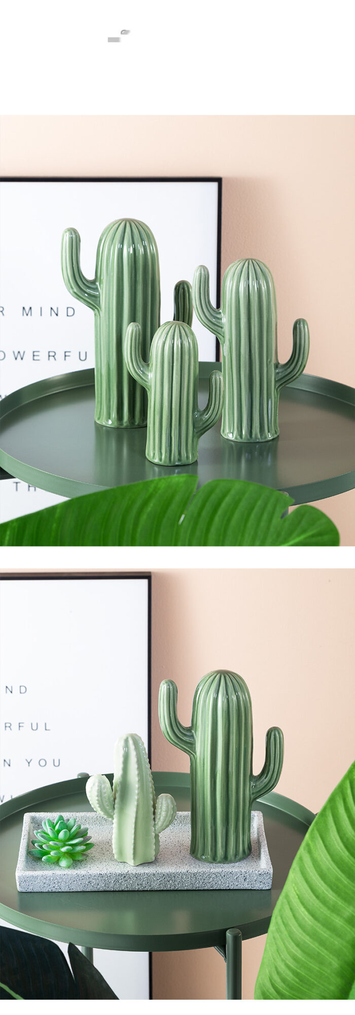Nordic Style Creative Ceramic Cactus Ornaments Living Room Desktop Decorative Simulation Green Plant Figurine Home Decoration - Image 6