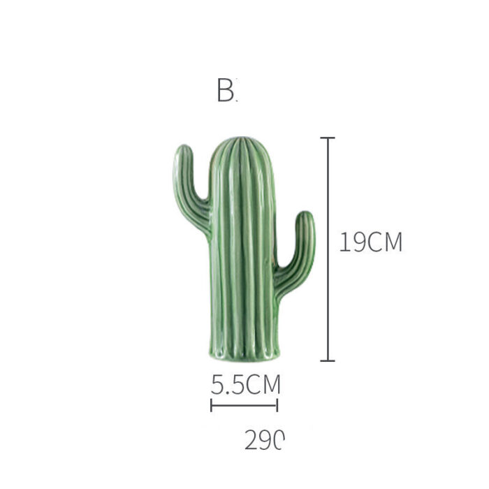 Nordic Style Creative Ceramic Cactus Ornaments Living Room Desktop Decorative Simulation Green Plant Figurine Home Decoration - Image 10