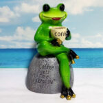 Frog Statue Figurine Garden - Image 4