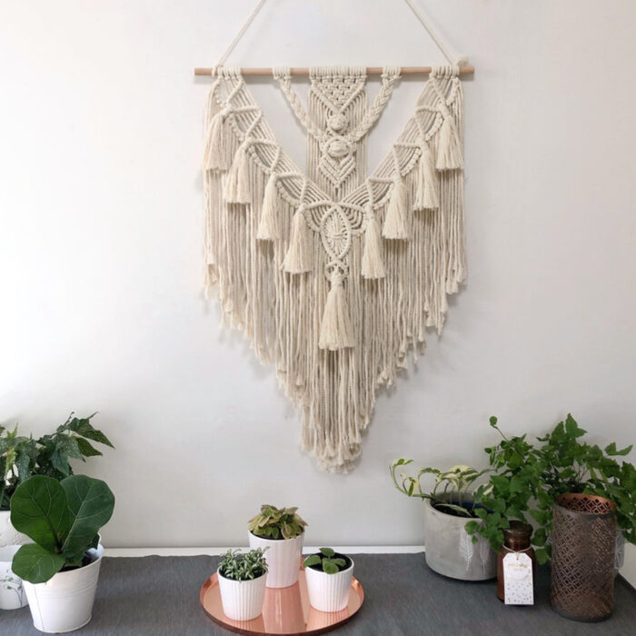 Hand-woven Pendant Macrame Wall Hanging Boho Woven Tapestry Bohemian Crafts Room Decoration Gorgeous Tapestry For Home Decor - Image 1
