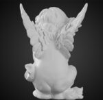 Angel Plaster Ornament Nordic Tabletop Ornament Cute Mini Miniature Portrait Sculpture Figure Statue - Image 3