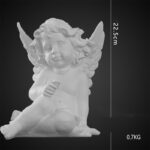 Angel Plaster Ornament Nordic Tabletop Ornament Cute Mini Miniature Portrait Sculpture Figure Statue - Image 2
