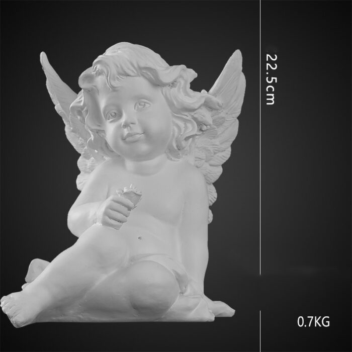 Angel Plaster Ornament Nordic Tabletop Ornament Cute Mini Miniature Portrait Sculpture Figure Statue - Image 2
