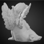 Angel Plaster Ornament Nordic Tabletop Ornament Cute Mini Miniature Portrait Sculpture Figure Statue - Image 4