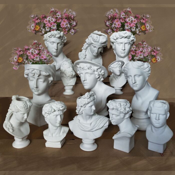 Resin Imitation Plaster Figurine Vase - Image 1