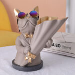 Home Decor,Figurine Miniature,French Bulldog,Sculpture,Desktop Flower Vase,Table Decoration,Modern,Living Room,Decorative Statue - Image 5