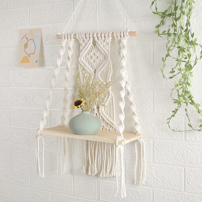 Hand-Woven Tapestry Cotton Rope Wall Hanging - Image 3