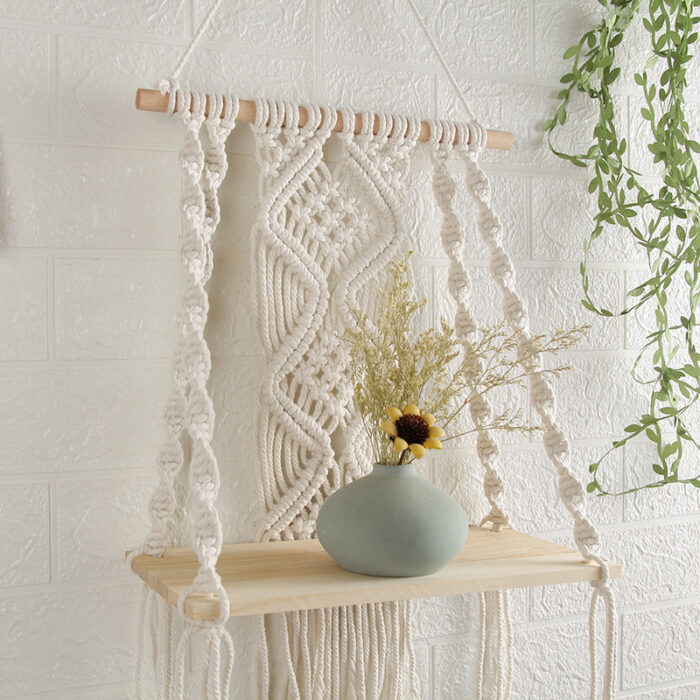 Hand-Woven Tapestry Cotton Rope Wall Hanging - Image 4