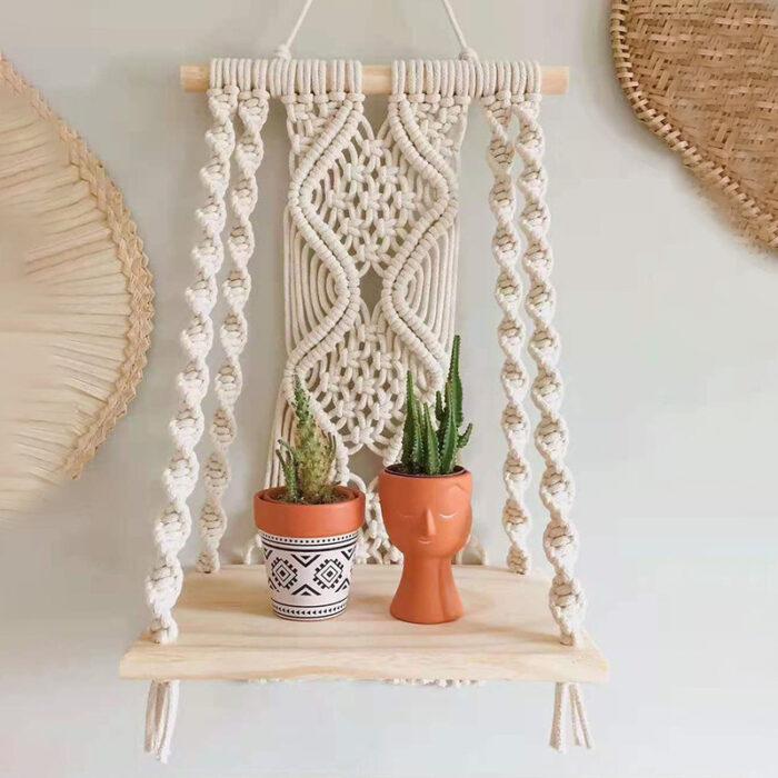 Hand-Woven Tapestry Cotton Rope Wall Hanging - Image 2