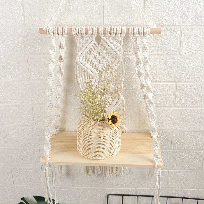 Hand-Woven Tapestry Cotton Rope Wall Hanging - Image 5