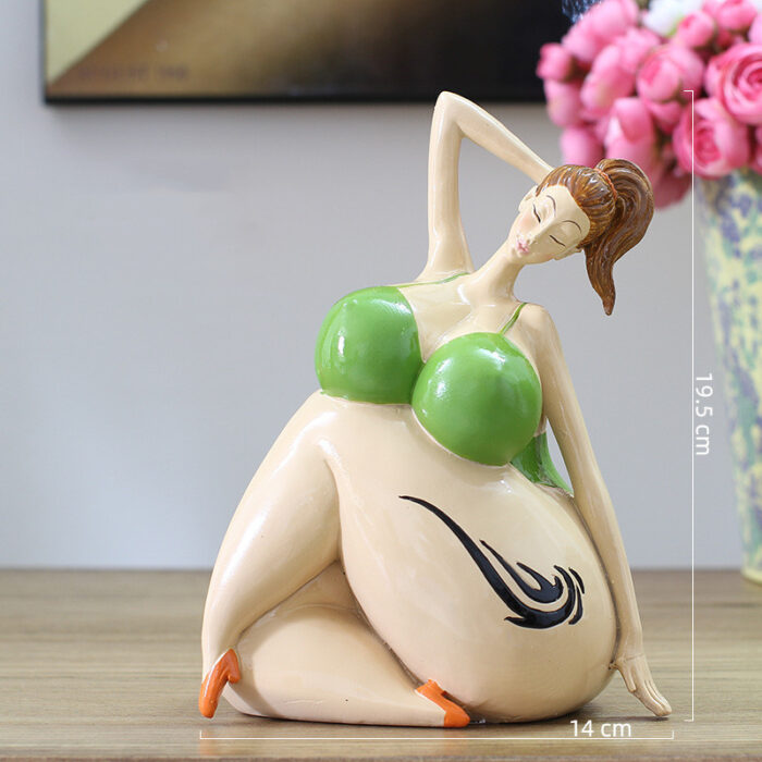 New Fat Lady Figurine Woman Ornament Home Decorations Girl Statue Sculpture - Image 6