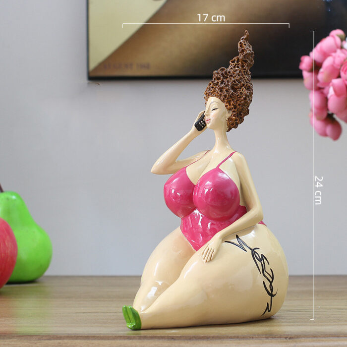 New Fat Lady Figurine Woman Ornament Home Decorations Girl Statue Sculpture - Image 10