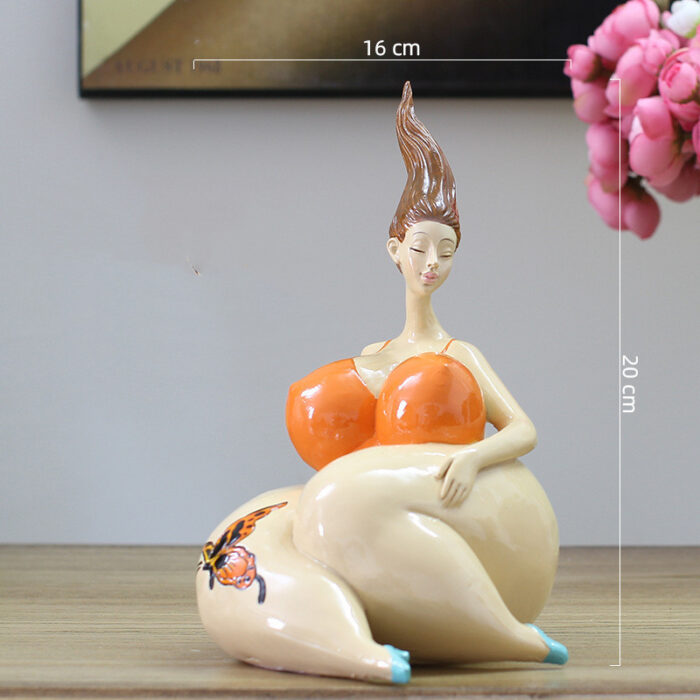 New Fat Lady Figurine Woman Ornament Home Decorations Girl Statue Sculpture - Image 9