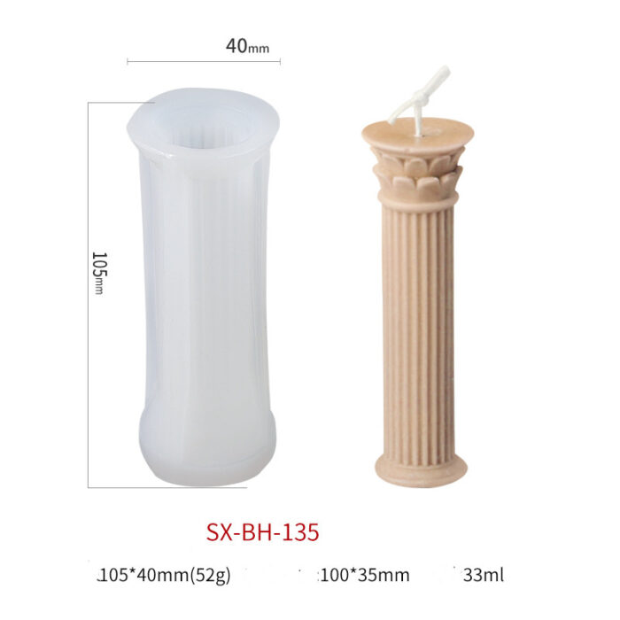 Roman Column Scented Candle Mold - Image 3
