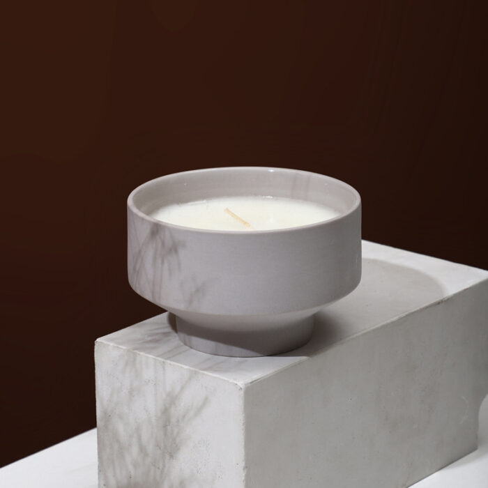 Handmade Round Scented Candle Jar Ceramic Handicraft Candle Holder - Image 3