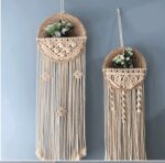 Woven basket tapestry rattan wall hanging pendant - Image 5