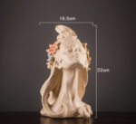 Flower Hair Girl Nordic Sculpture Ornament Resin - Image 9