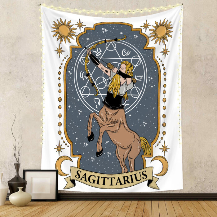 Twelve Constellation Tapestry Skull Tapestry Tarot Tapestry - Image 9