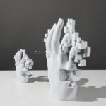 Mosaic Abstract Sculpture Art Palm Ornament - Image 5