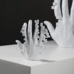 Mosaic Abstract Sculpture Art Palm Ornament - Image 4