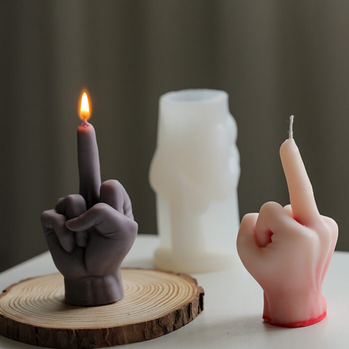 Middle Finger Scented Candle DIY Mold - Image 1