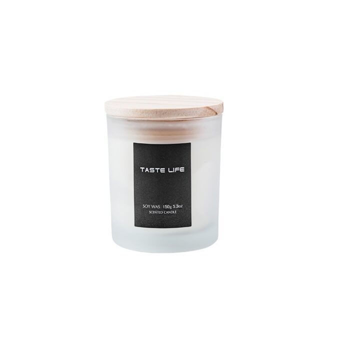 Smokeless Handmade Soy Wax Scented Candle With Clear Wooden Cover - Image 5