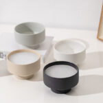Handmade Round Scented Candle Jar Ceramic Handicraft Candle Holder - Image 2
