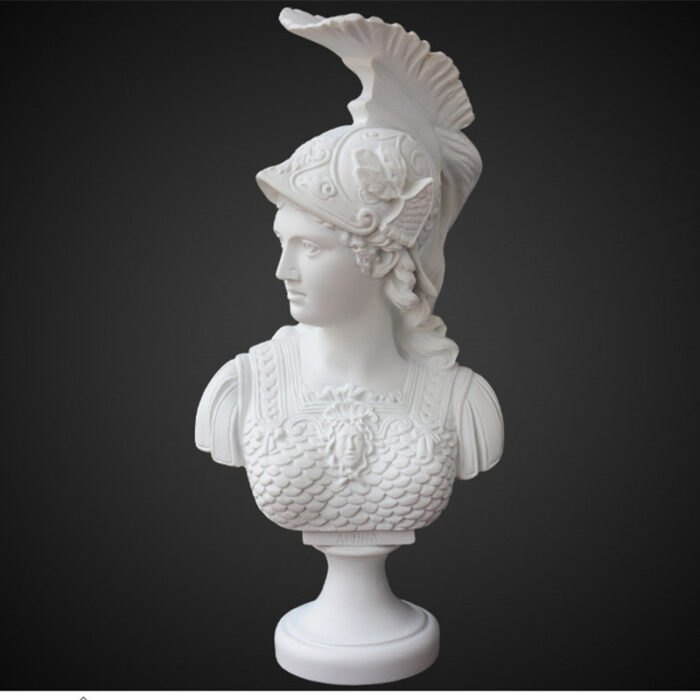 Greek Goddess Athena Sculpture Statue Plaster Resin Angel Ornament - Image 3