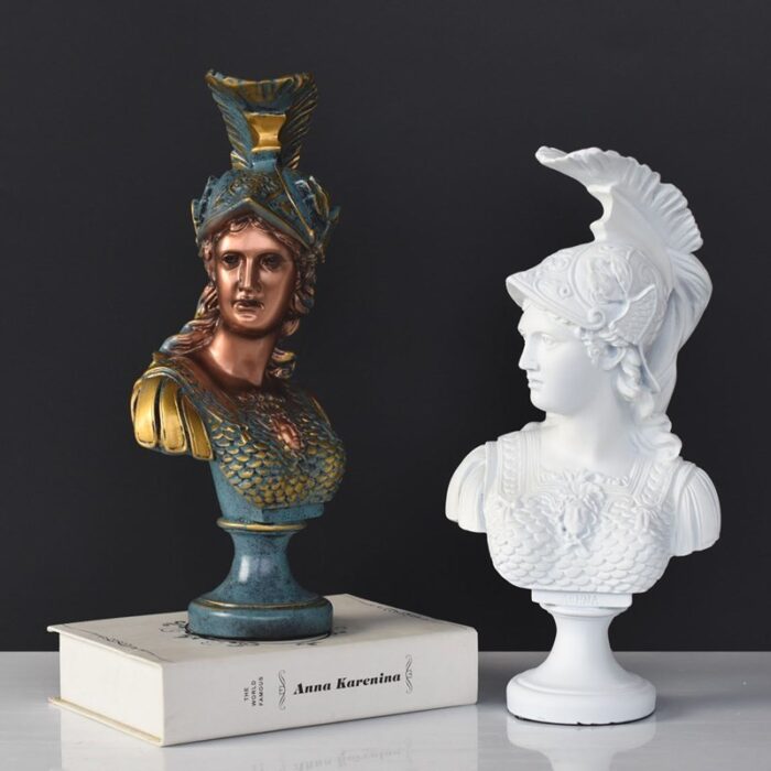 Greek Goddess Athena Sculpture Statue Plaster Resin Angel Ornament - Image 1