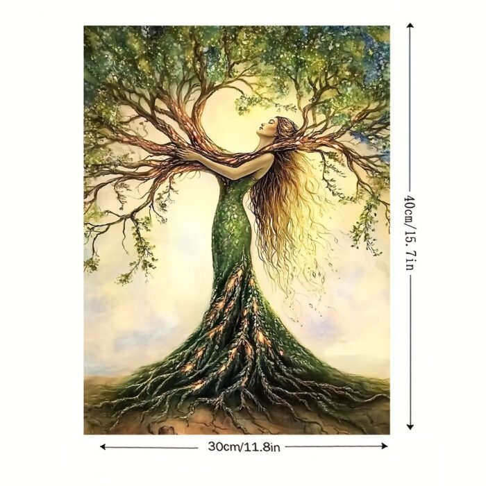 Room Decor 1pc Tree Of Life Canvas Art Print, Wooden Framed Nature-Inspired Wall Decor For Living Room, Bedroom, Office, Cafe - Unique Gift Idea, Creative Home Decoration--Selling On Temu Is Prohibite - Image 7
